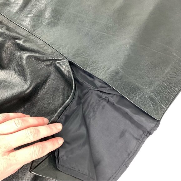 VINTAGE The Boutique of Leathers  Black Leather Skirt - Picture 7 of 7